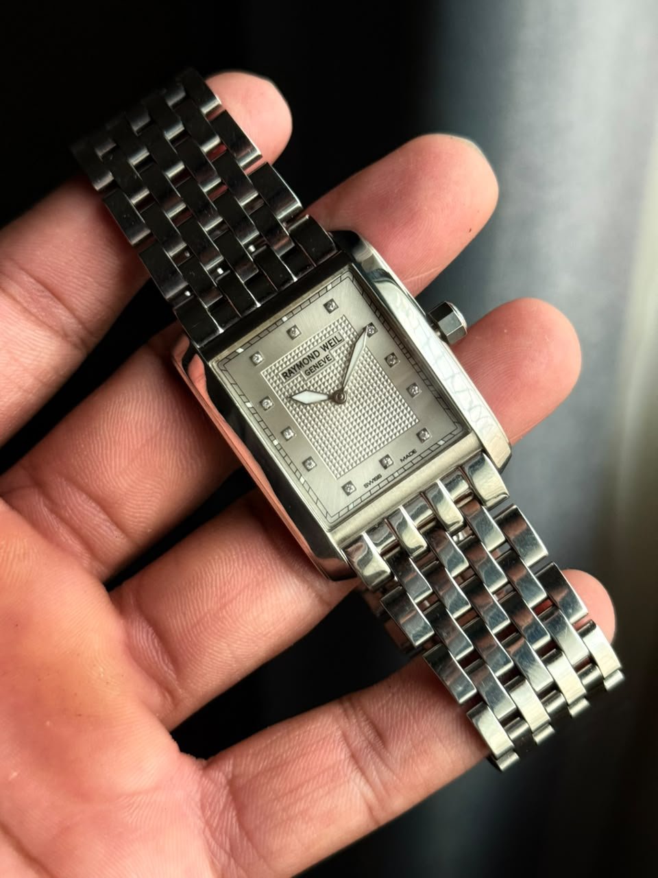 Raymond Weil Don Giovanni Rectangular Quartz Watch – Silver Dial